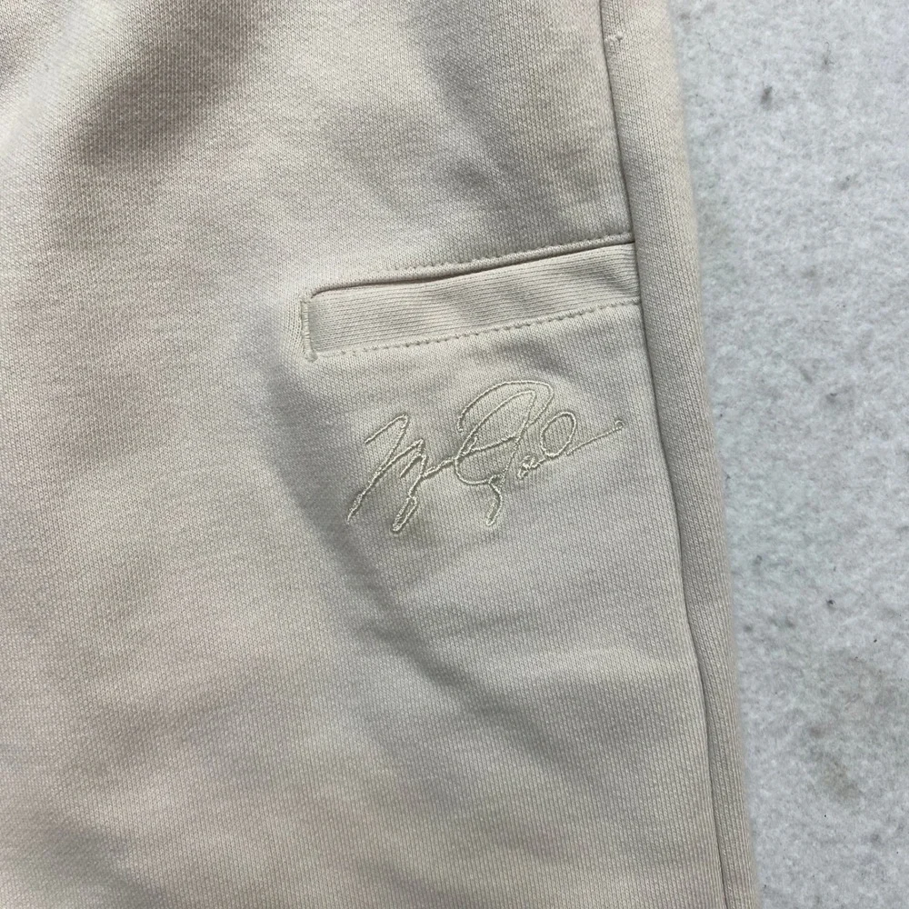 Jordan Flight Sweatpants Mens Small Beige Fleece Joggers Tapered Leg